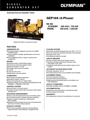 Дизелови генератори Olympian GEP 165