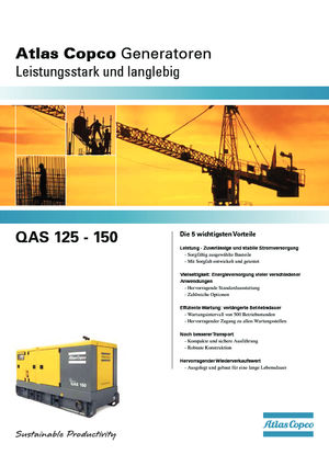 Дизелови генератори Atlas Copco QAS 125 VDS