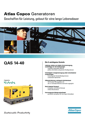 Дизелови генератори Atlas Copco QAS 30 KDS