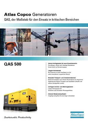 Дизелови генератори Atlas Copco QAS 500 VD