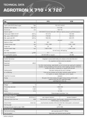 Трактори 4WD (задвиждане на четирите колела) DEUTZ-FAHR Agrotron X 710 DCR