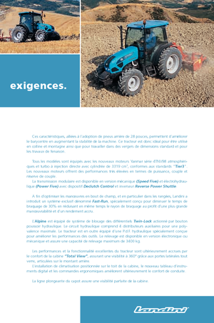 Трактори 4WD (задвиждане на четирите колела) Landini Alpine 70 GT