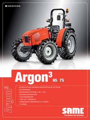 Трактори 4WD (задвиждане на четирите колела) SAME Argon ³ 65