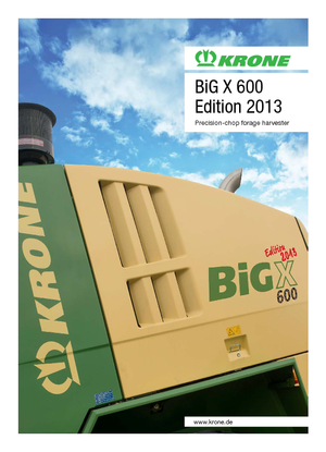 Комбайн за фураж 4-WD (задвиждане на четирите колела) Krone BiG X 600