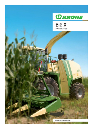 Комбайн за фураж 4-WD (задвиждане на четирите колела) Krone BiG X 700