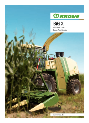 Комбайн за фураж 4-WD (задвиждане на четирите колела) Krone BiG X 700