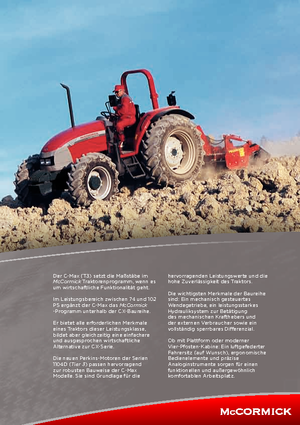 Трактори 4WD (задвиждане на четирите колела) McCormick C 110 Max