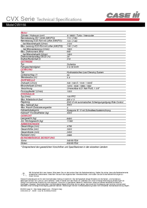 Трактори 4WD (задвиждане на четирите колела) Case IH CVX 1155 Basis