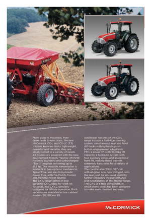 Трактори 4WD (задвиждане на четирите колела) McCormick CX 85 L