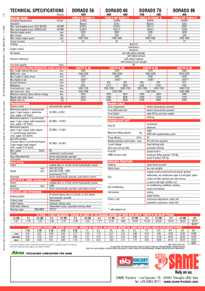 Трактори 4WD (задвиждане на четирите колела) SAME Dorado 56