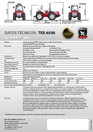 Трактори 4WD (задвиждане на четирите колела) Carraro Ergit TRX 6500