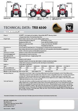 Трактори 4WD (задвиждане на четирите колела) Carraro Ergit TRX 6500