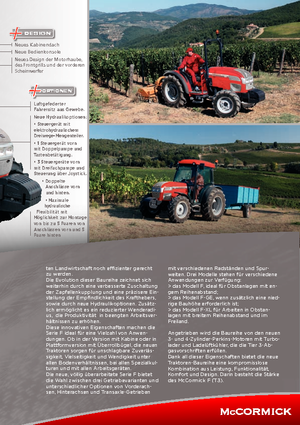 Трактори 4WD (задвиждане на четирите колела) McCormick F 120 XL