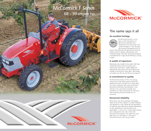 Трактори 4WD (задвиждане на четирите колела) McCormick F 95