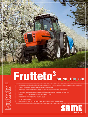 Трактори 4WD (задвиждане на четирите колела) SAME Frutteto³ 100 GS DT