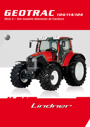 Трактори 4WD (задвиждане на четирите колела) Lindner Geotrac 124