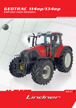 Трактори 4WD (задвиждане на четирите колела) Lindner Geotrac 114 ep