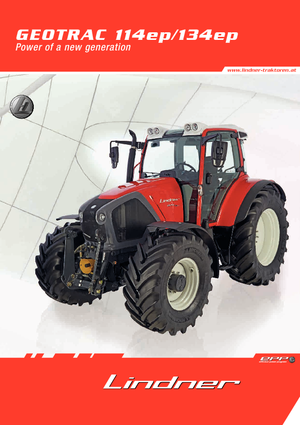 Трактори 4WD (задвиждане на четирите колела) Lindner Geotrac 114 ep