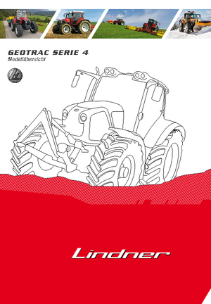 Трактори 4WD (задвиждане на четирите колела) Lindner Geotrac 84
