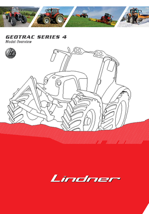 Трактори 4WD (задвиждане на четирите колела) Lindner Geotrac 84