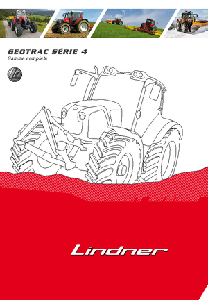 Трактори 4WD (задвиждане на четирите колела) Lindner Geotrac 84