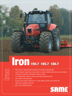 Трактори 4WD (задвиждане на четирите колела) SAME Iron 180.7 Hi-Line