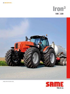 Трактори 4WD (задвиждане на четирите колела) SAME Iron³ 190 DCR