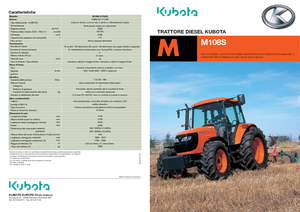 Трактори 4WD (задвиждане на четирите колела) Kubota M 108 S