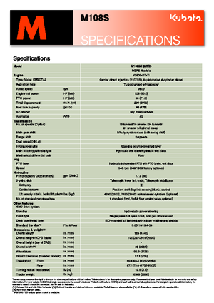 Трактори 4WD (задвиждане на четирите колела) Kubota M 108 S