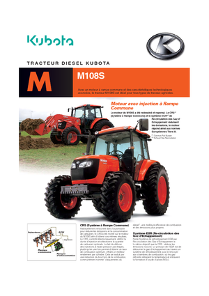 Трактори 4WD (задвиждане на четирите колела) Kubota M 108 S