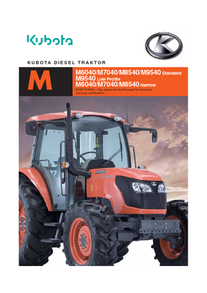 Трактори 4WD (задвиждане на четирите колела) Kubota M 8540