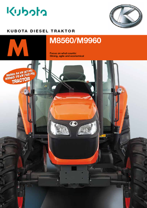 Трактори 4WD (задвиждане на четирите колела) Kubota M 9960 LP