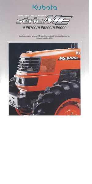 Трактори 4WD (задвиждане на четирите колела) Kubota ME 8200 N