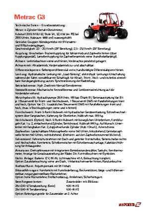 Трактори 4WD (задвиждане на четирите колела) Reform Werke Metrac G 3