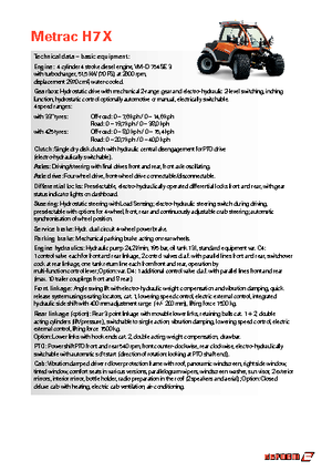 Трактори 4WD (задвиждане на четирите колела) Reform Werke Metrac H 7 X