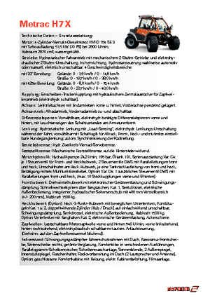 Трактори 4WD (задвиждане на четирите колела) Reform Werke Metrac H 7 X