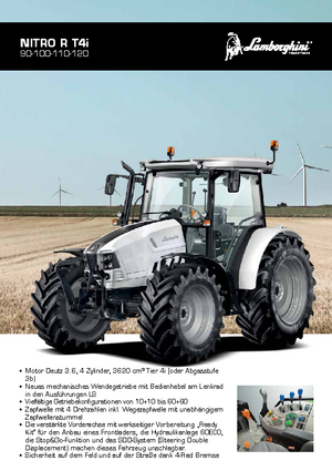 Трактори 4WD (задвиждане на четирите колела) Lamborghini Nitro R 100 DT GS