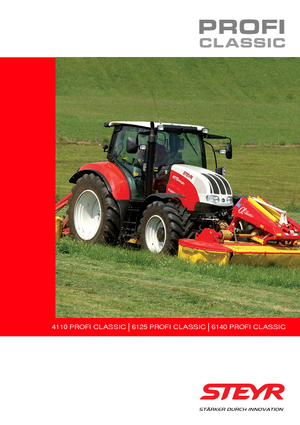 Трактори 4WD (задвиждане на четирите колела) Steyr 6125 Profi Classic Profi