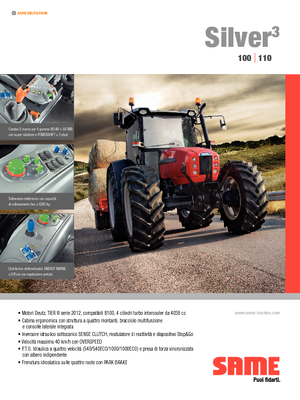 Трактори 4WD (задвиждане на четирите колела) SAME Silver³ 100 DT