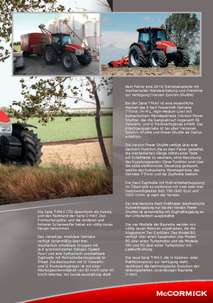 Трактори 4WD (задвиждане на четирите колела) McCormick T 80 Max RPS
