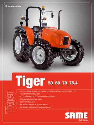 Трактори 4WD (задвиждане на четирите колела) SAME Tiger 75