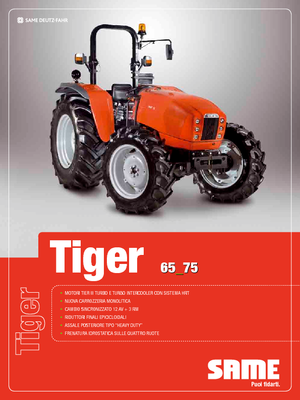 Трактори 4WD (задвиждане на четирите колела) SAME Tiger 75