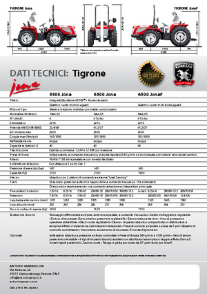 Трактори 4WD (задвиждане на четирите колела) Carraro Tigrone 5500 Jona