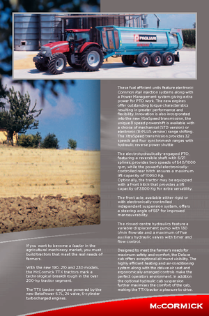 Трактори 4WD (задвиждане на четирите колела) McCormick TTX 230 E