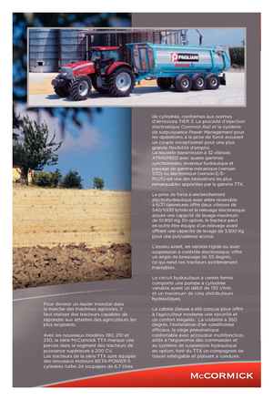 Трактори 4WD (задвиждане на четирите колела) McCormick TTX 230 E