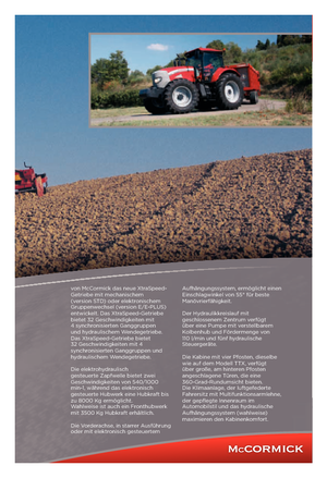 Трактори 4WD (задвиждане на четирите колела) McCormick XTX 185 E-Plus