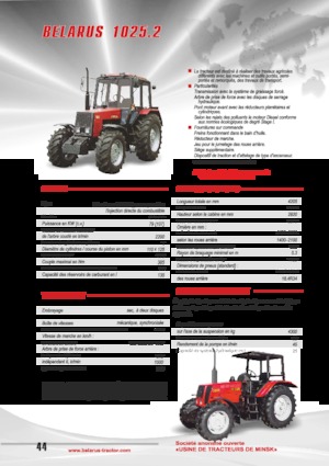 Трактори 4WD (задвиждане на четирите колела) Belarus 1025.2