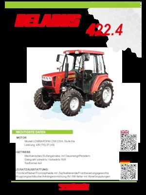 Трактори 4WD (задвиждане на четирите колела) Belarus 422.4