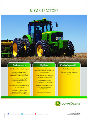 Трактори 4WD (задвиждане на четирите колела) John Deere 6150J