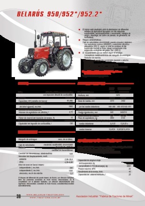 Трактори 4WD (задвиждане на четирите колела) Belarus 952.2